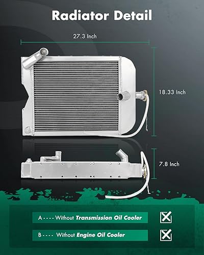 Miniatura 2 de SCITOO Radiador de tractor para modelos Ford 8N 9N 2N Cobre Latón Material 8N8005,86551430,AR2018,437821,20071032,211053