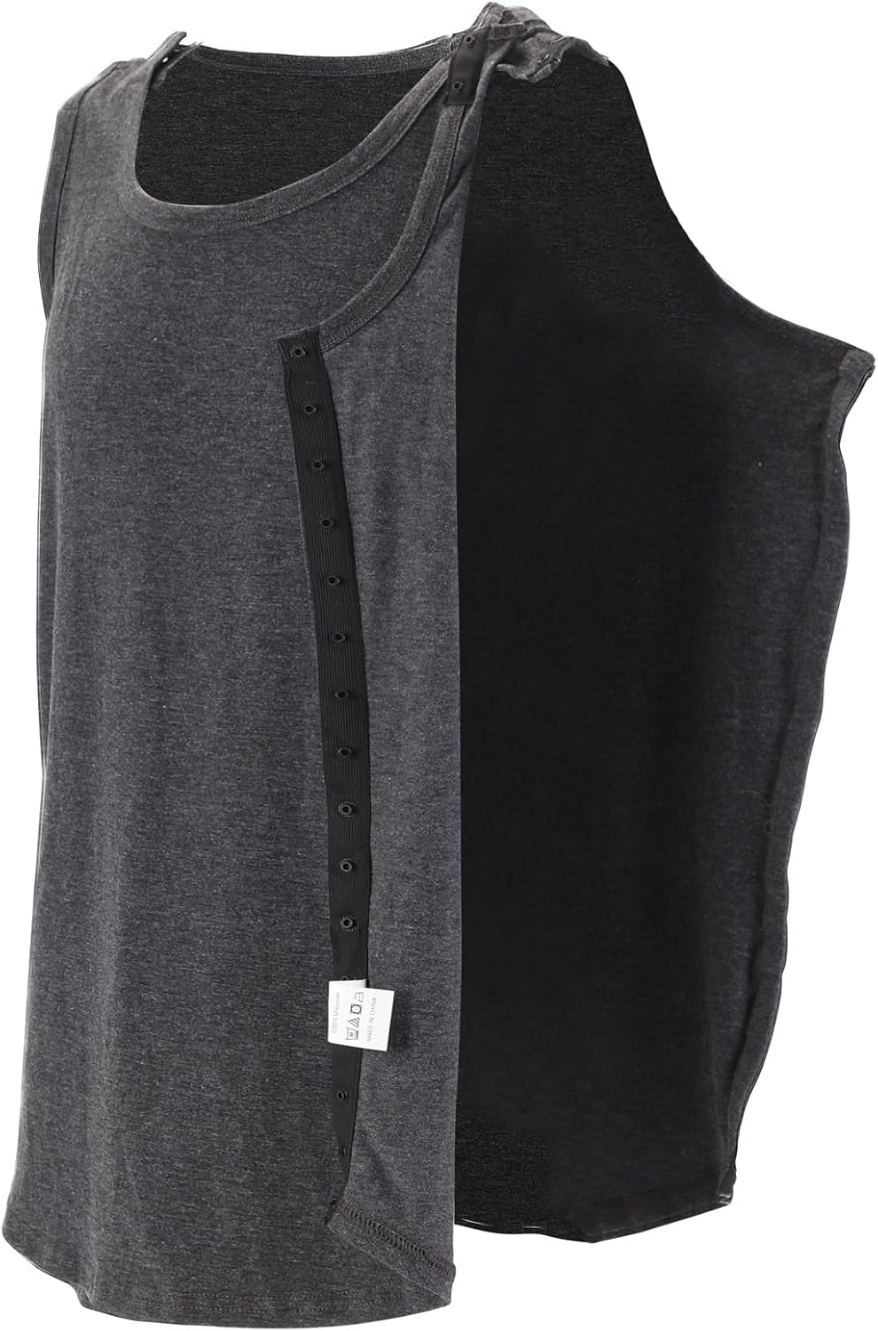 Post Shoulder Surgery Shirts Snap Open Tearaway Shirt Unisex Shoulder Recovery Tshirt Tank Tops for Women Men - Image 5