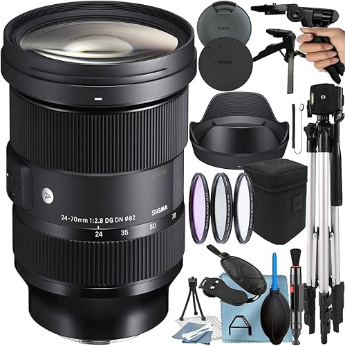 Sigma F2.8 DG DN Art de 0.945-2.756in para lente Sony E Mount Full Frame con trípode + funda + kit de filtro de 3 piezas + paquete de accesorios de