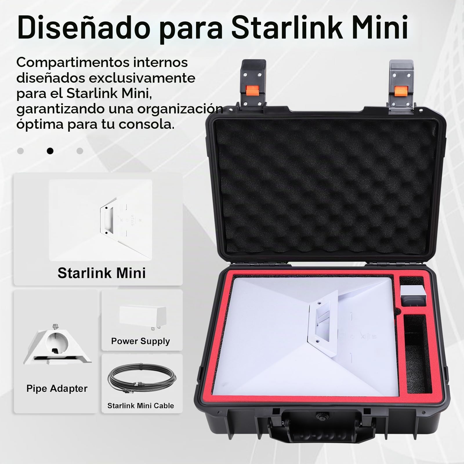 Estuche Rígido para Starlink, Estuche de Viaje Carcasa Dura de EVA Interior de Espuma Que Absorbe los Golpes Resistente al Agua y a los Golpes Estuche de Viaje Portátil de Almacenamiento