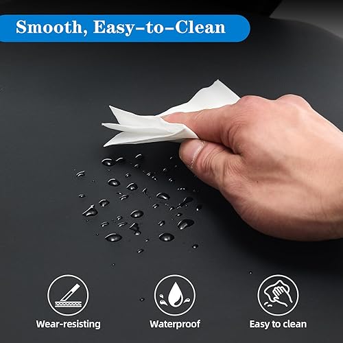 Miniatura 4 de Juego de 2 sillas de comedor modernas de mediados de siglo con patas de metal, silla decorativa de piel sintética con respaldo medio para cocina y