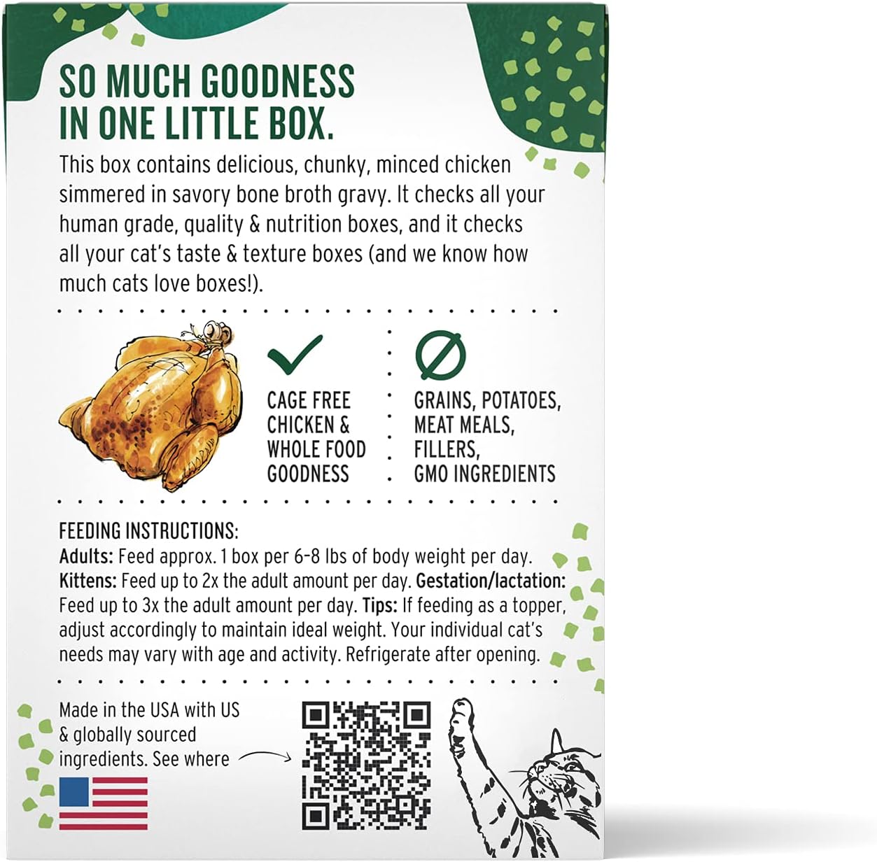 The Honest Kitchen Human Grade Minced - Chicken in Bone Broth Gravy Wet Cat Food, 5.5 oz (Pack of 12)