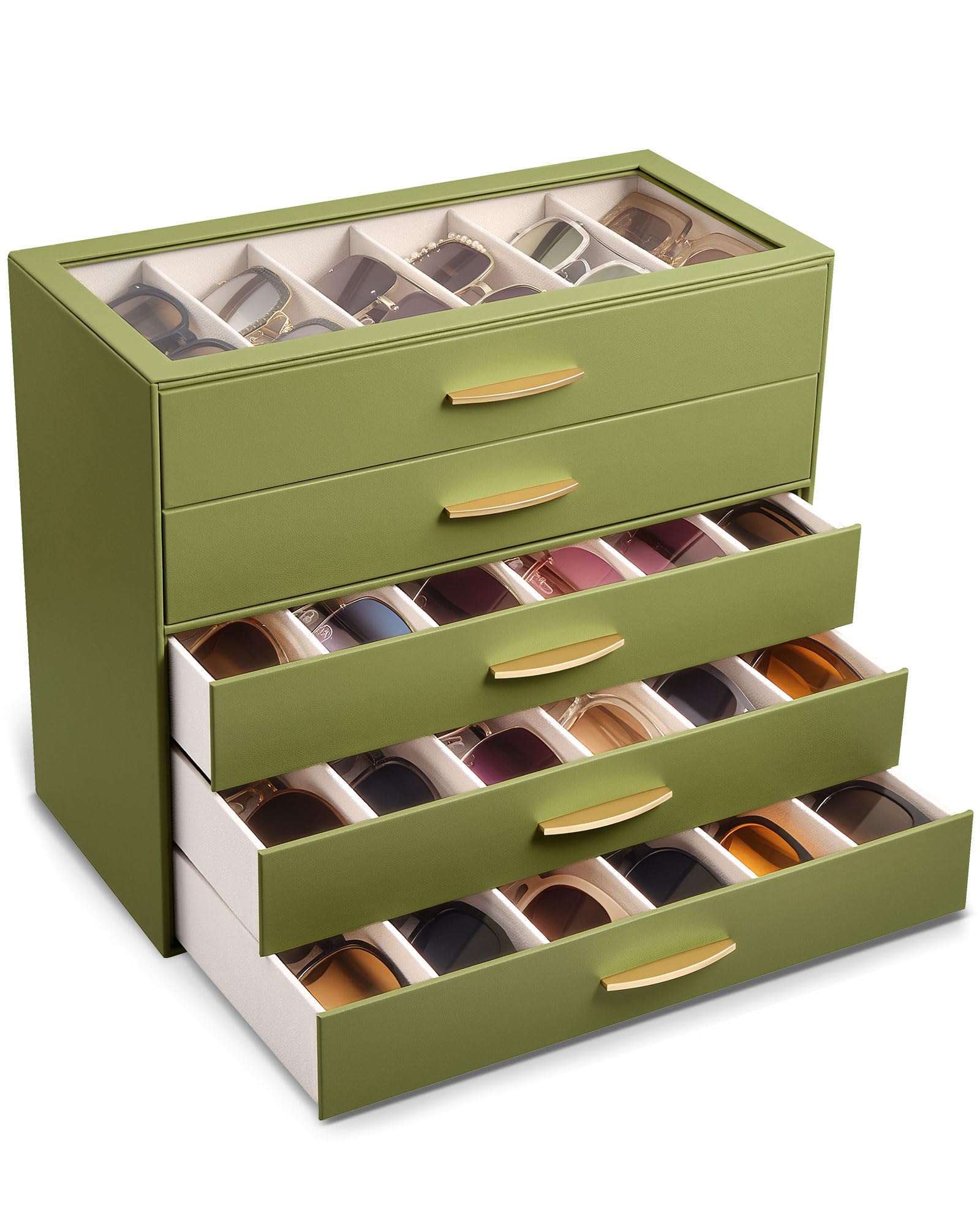 Lolalet Sunglasses Organizer Case for Women, Eyeglass Storage Holder