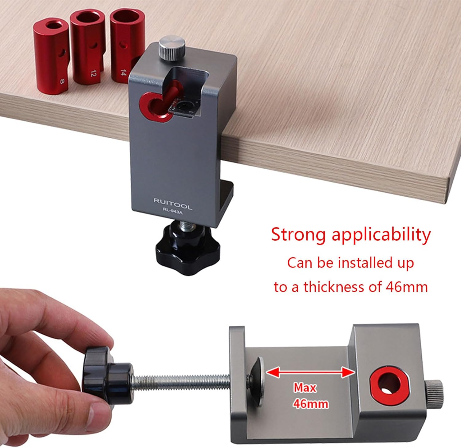 調整可能なダボメーカーメトリックジグ8/10/12/14mm 5/16 3/8 1/2