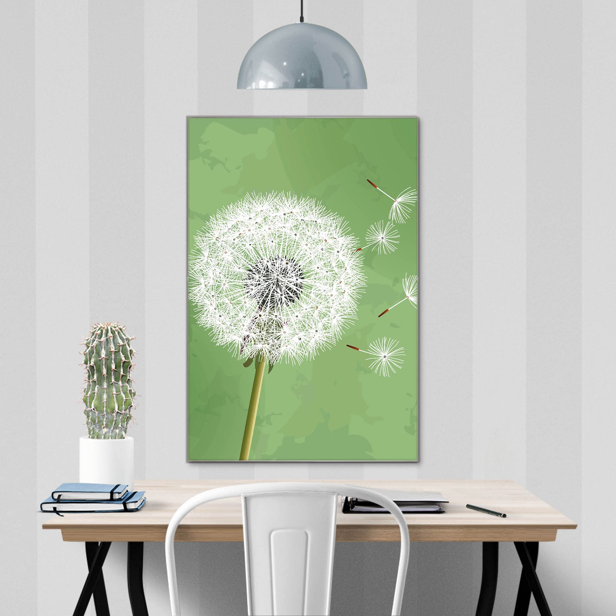 banjado Magnettafel aus Glas 40x60, Blumenmotiv, beschreibbar