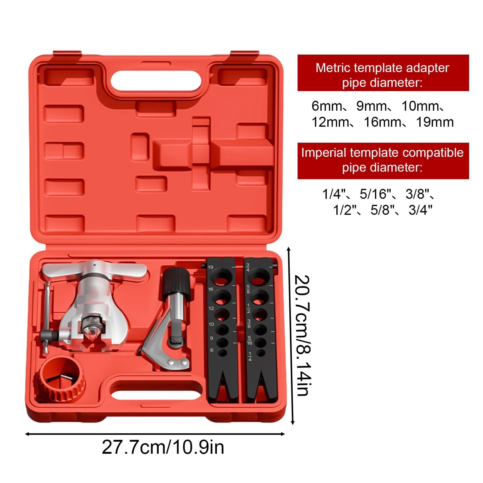 Genérico Kit Abocardador Frenos Kit De Reparación De Tuberías Automotrices | Kit De Abocardado Doble para Automóviles Camiones Sedanes Taller Hogar Garaje Industria y en Exteriores