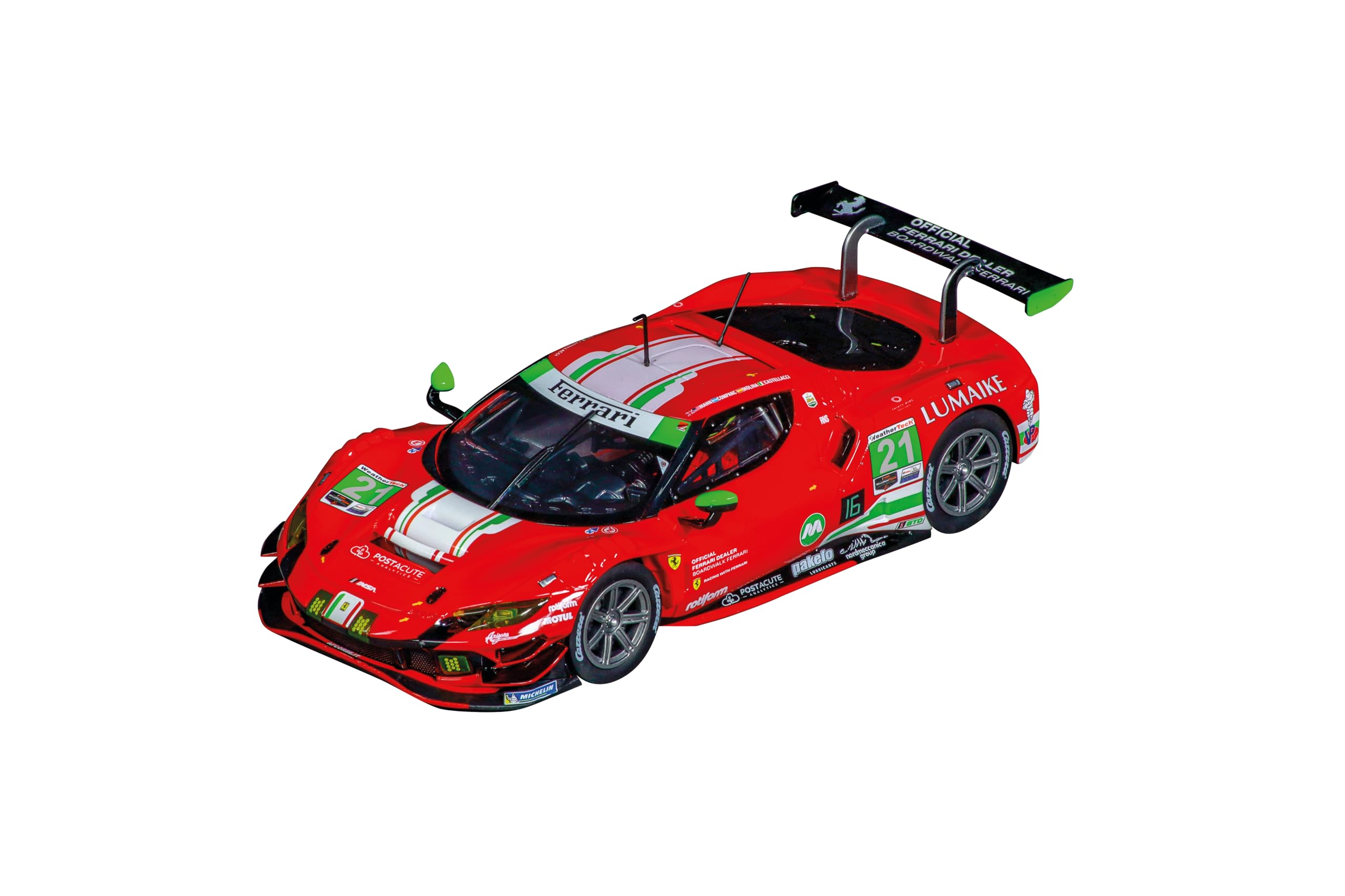 Carrera Digital 124 Ferrari 296 GT3 AF Corse No21 1:24 slot car con luci anteriori posteriori freno funzionanti