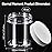 48 Pack 8 OZ Plastic Jars Round Clear Cosmetic Container Jars with White Lids, Eternal Moment Plastic Slime Jars for Lotion, Cream, Ointments, Makeup, Eyeshadow, Rhinestone, Samples, Travel Storage