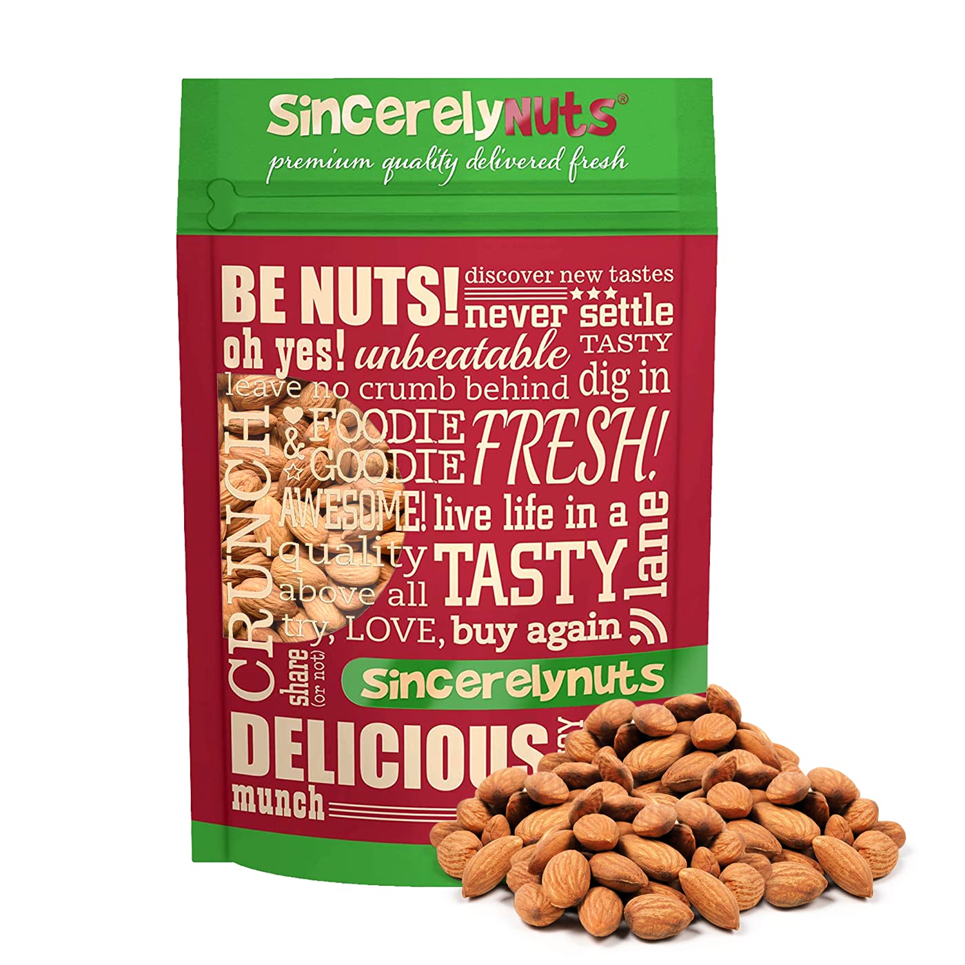 Sponsored Ad - Roasted Whole Unsalted Almonds No Shell - 5Lb Bag - Incredibly Tasty - Sealed for Freshness - Healthy Nutrients
