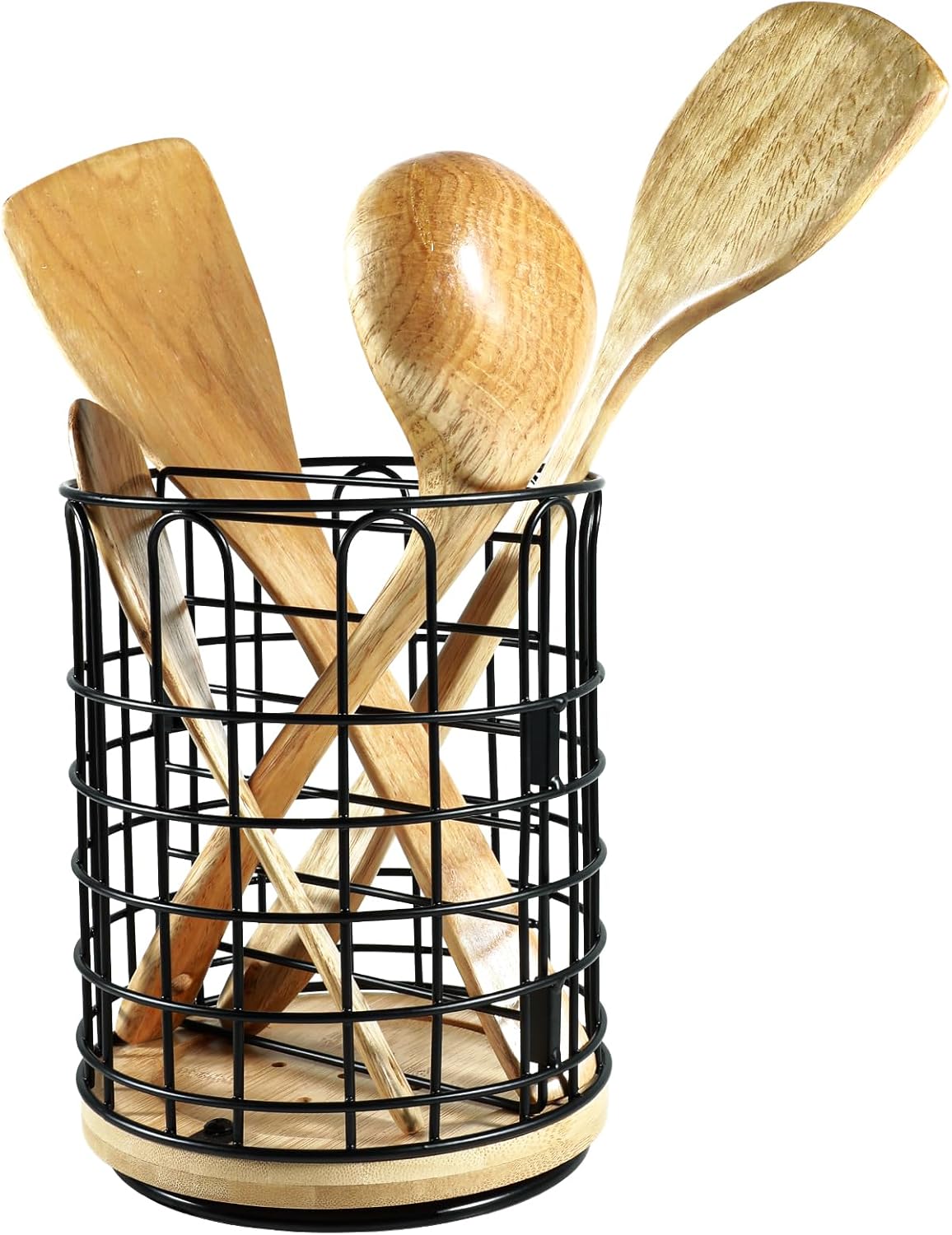 Meadazzly Utensil Holder for Kitchen Tool, 5.9" x 5.9" x 7.