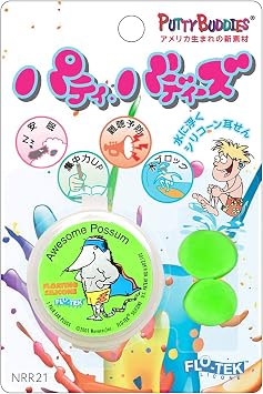 PUTTY BUDDIES Earplugs for Swimming, Sleeping, Travel, and Noise Reduction Green, 1 Pair