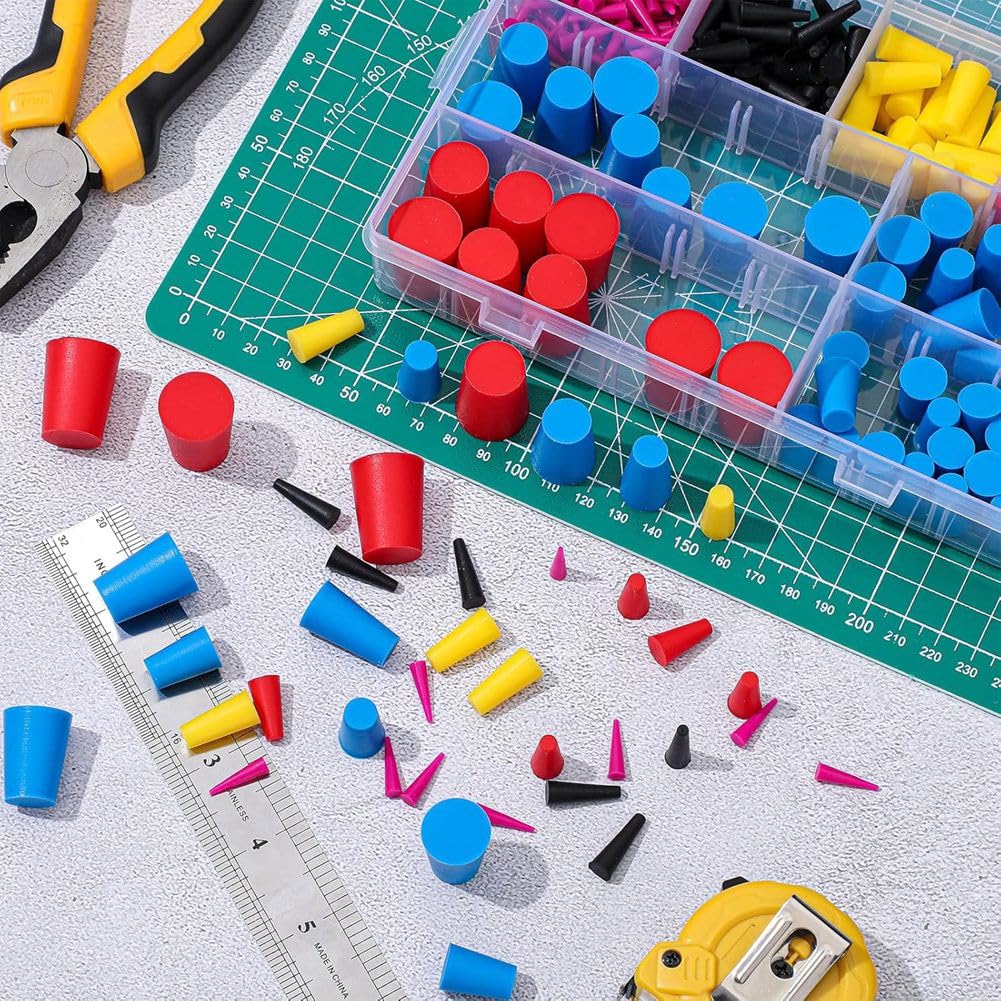 250 Pezzi 8 Misure Kit di Tappi Conici In Silicone Kit di Verniciatura A Polvere Tappo di Scarico del Condizionatore D'Aria per Verniciatura A Polvere