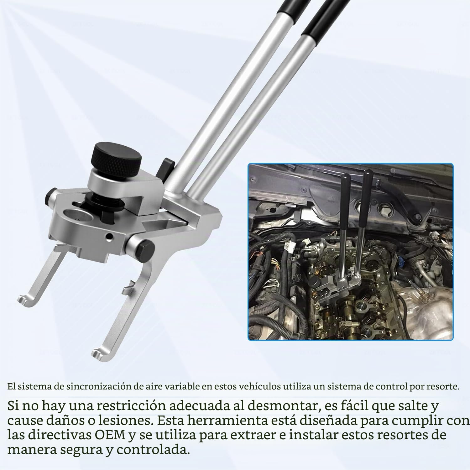ZKTOOL 1033 Herramienta de Instalación y Extracción de Resortes de Presión de Válvulas, Adecuado para BMW N13 N20 N26 N51 N52 N53 N54 N55, Desmontaje del Resorte de Presión de Torsión de Válvulas