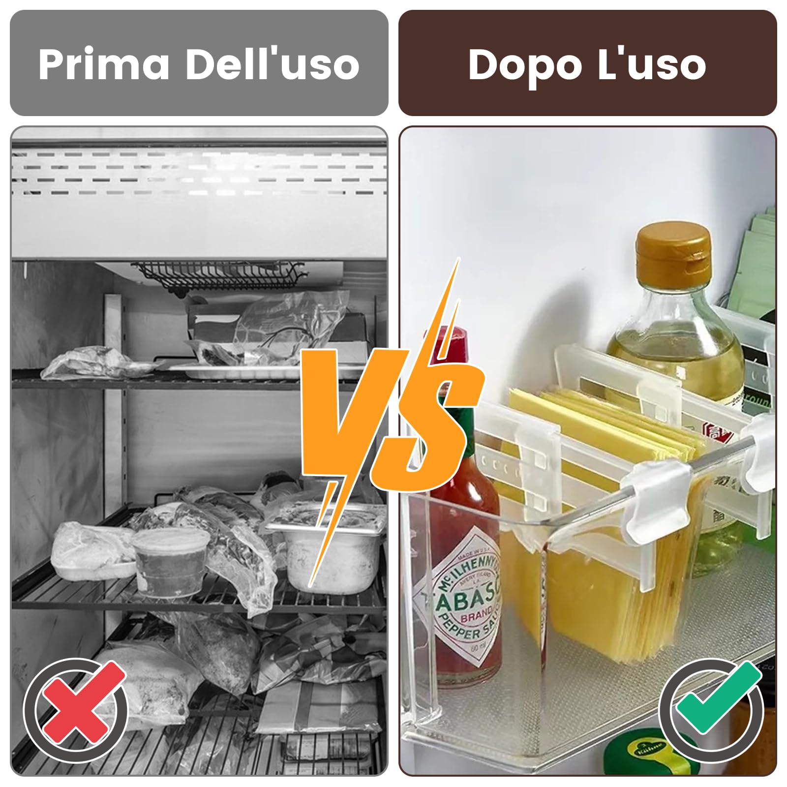 Divisori Per Frigorifero Chtuiklri - 20 Pezzi Regolabili, Fermabottiglie Salvaspazio - Foto 10