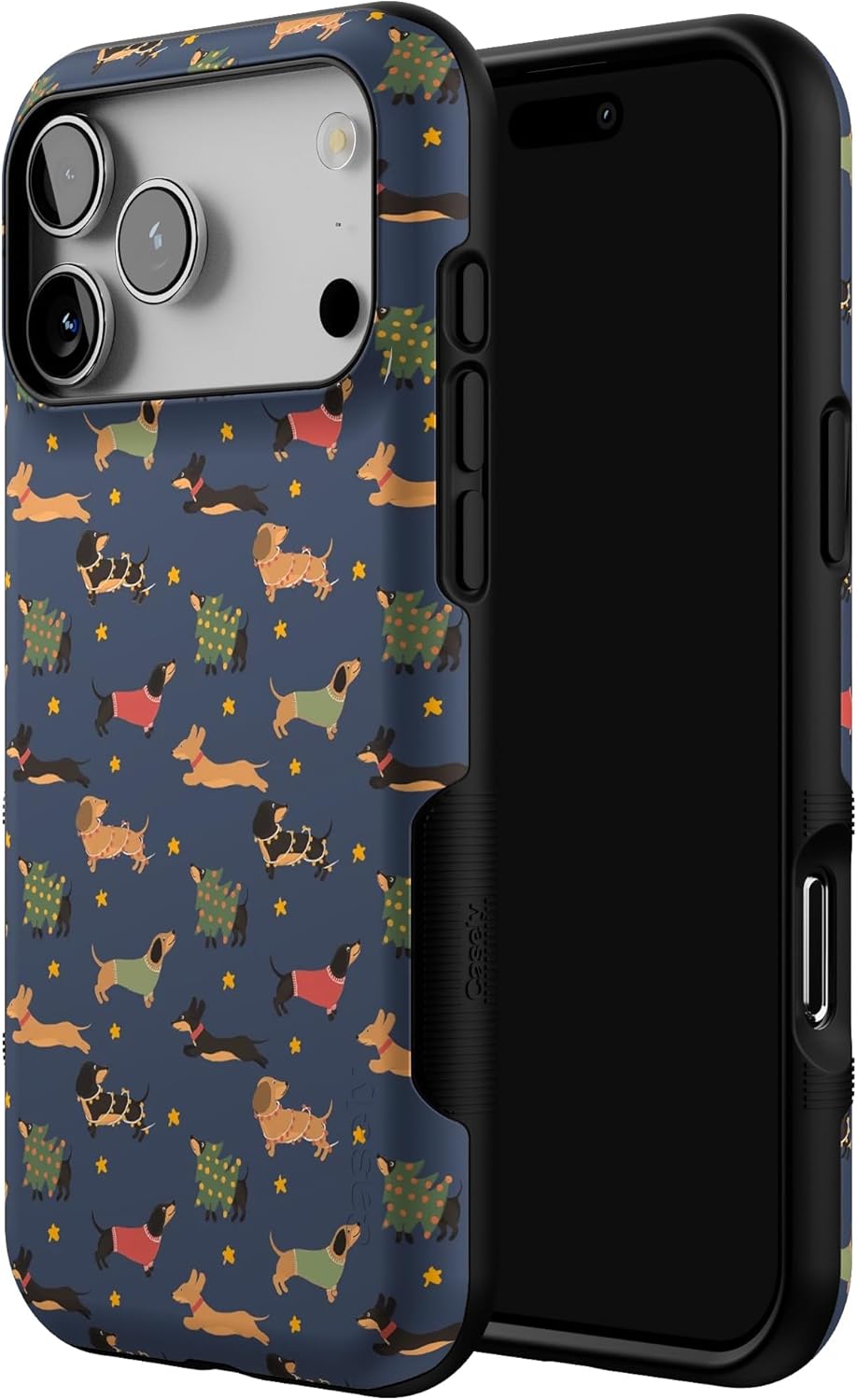 Casely iPhone 17 Pro Max Case | Dashing Doxies | Dachshund Dog | Bold Protective Design | MagSafe Compatible Design