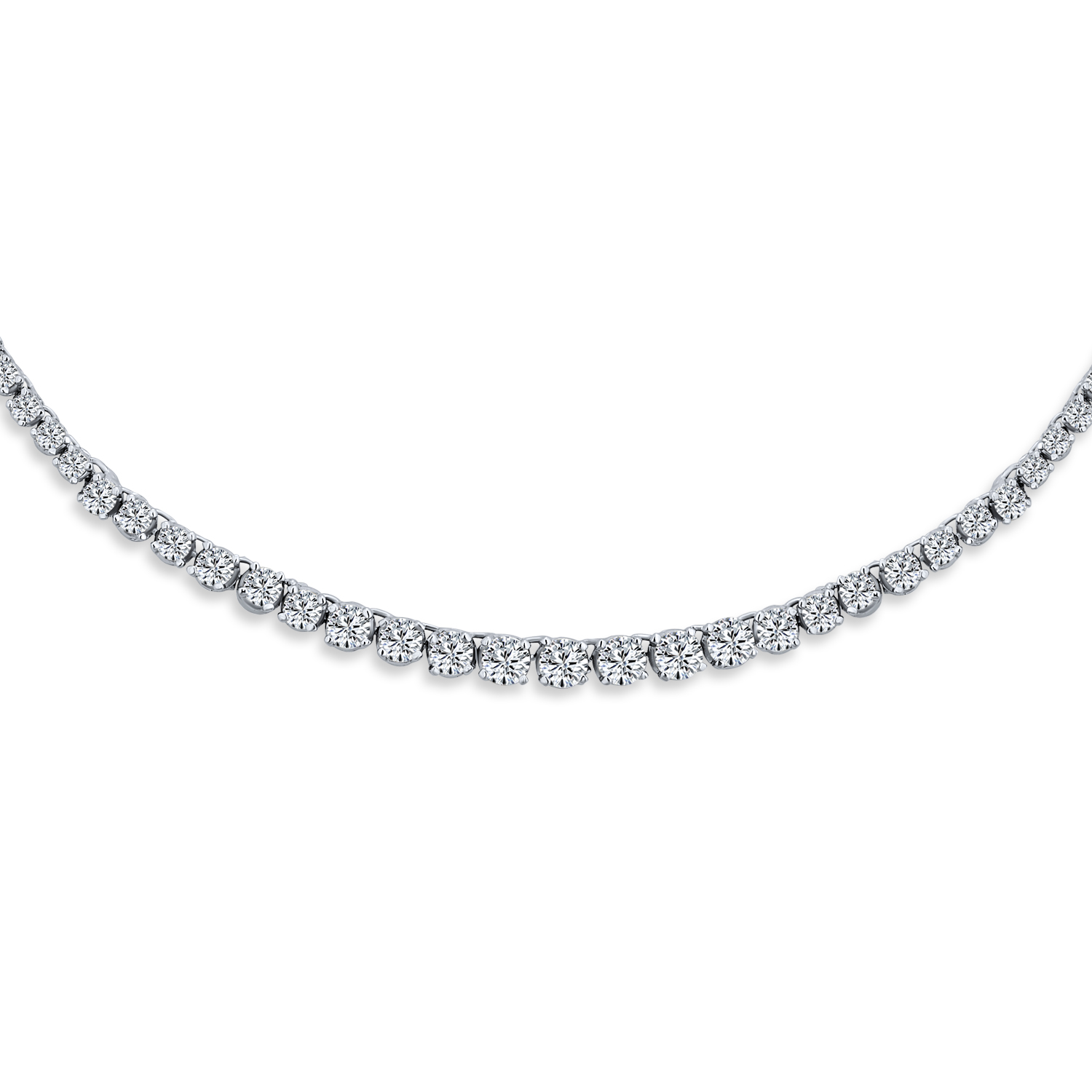 Collier Tennis En Zircon Cubique - Plaqué Or Rose 14K - Cadeau Mariage Ou Soirée - Style Élégant Et Brillant