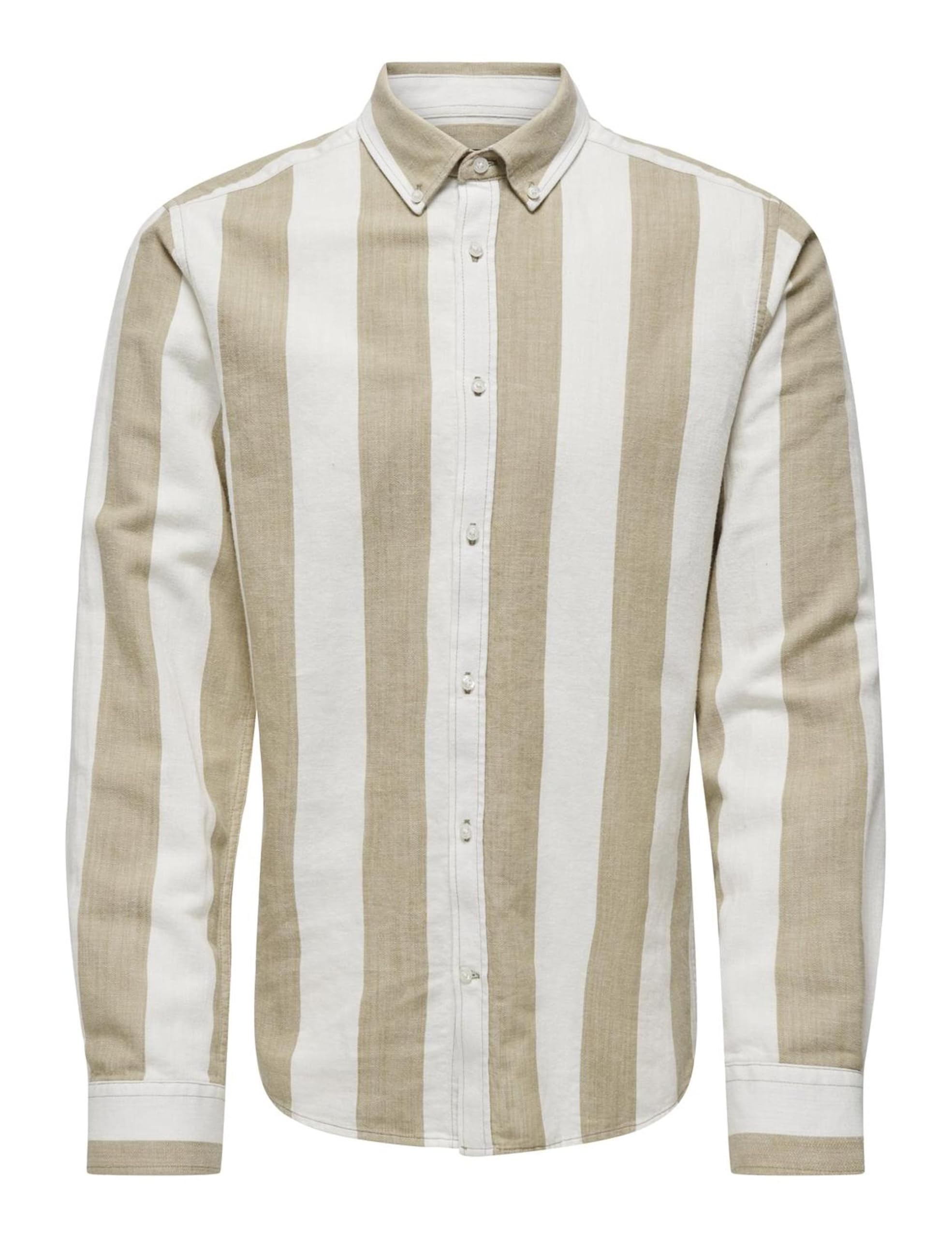 ONSARLO SLIM LS STRIPE HRB LINEN SHIRT Gömlek Erkek