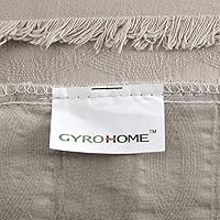 Vista 4 de GYROHOME Paquete de 2 fundas de almohada de algodón y lino, fundas de cojín decorativas, diseño de borlas, fundas de cojín modernas con flecos