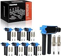 Vista 10 de A-Premium Paquete de 8 bobinas de encendido (negro) y 16 bujías de iridio compatibles con Dodge Ram 1500 2500 3500 Durango Challenger Charger y Jeep