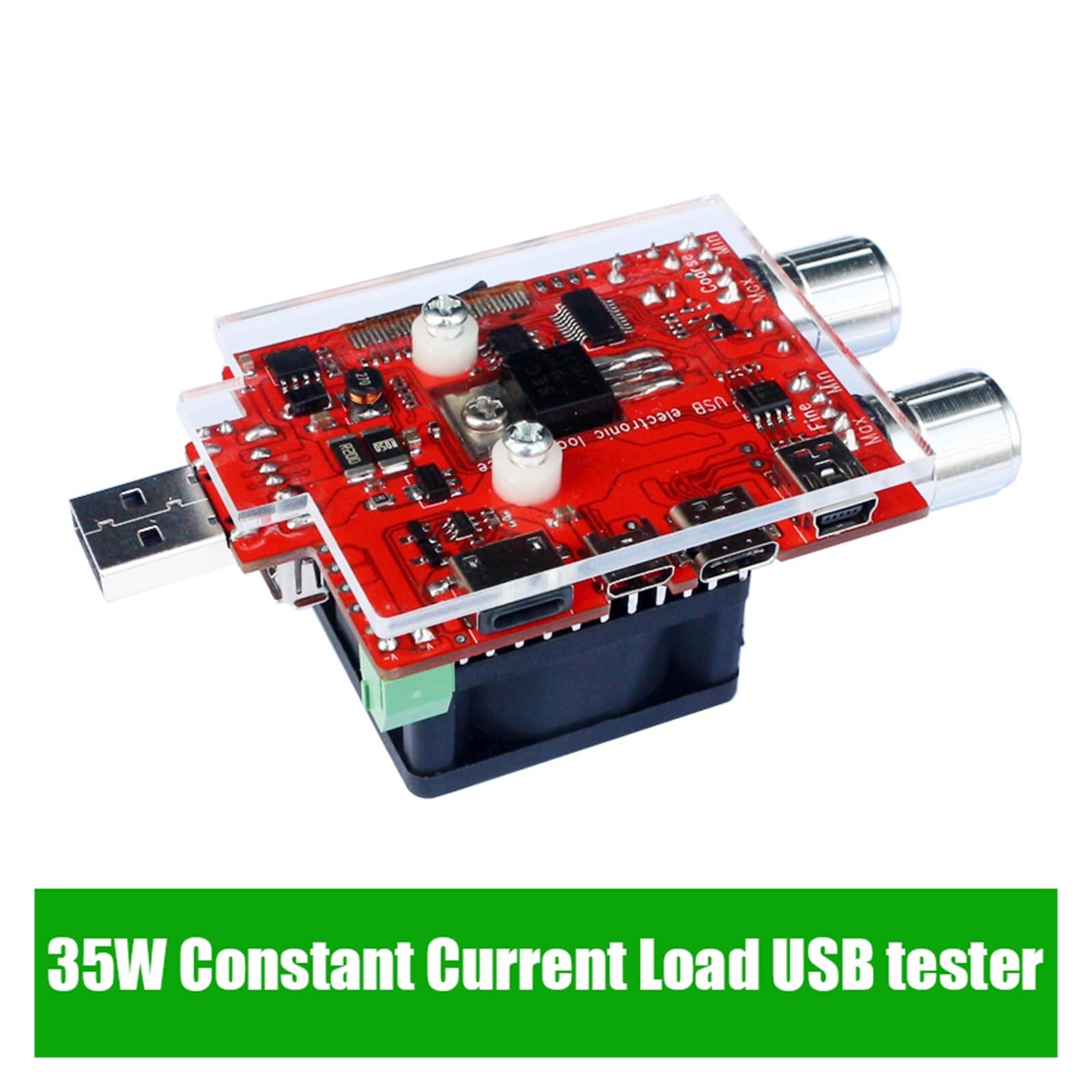 35w USB Load Elektroniczny regulowany stały rezystor starzenia Tester napięcia akumulatora Woltomierz