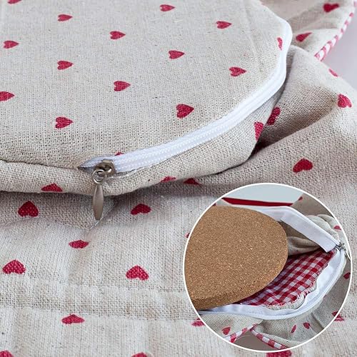 Miniatura 4 de OLizee 2 piezas aisladas para tetera, tetera, calentador de tetera, cubierta acogedora para tetera, cubierta de polvo para tetera, cubierta