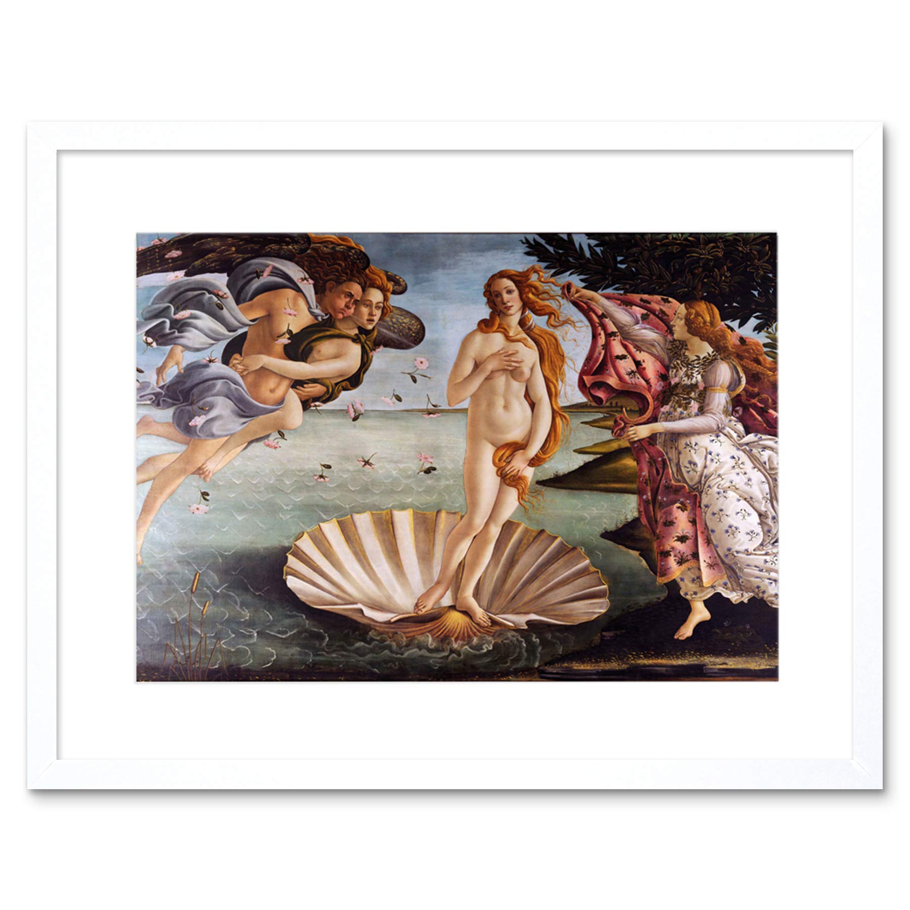 Wee Blue Coo Painting Portrait Mythology Roman Botticelli Birth Venus Framed Wall Art Print