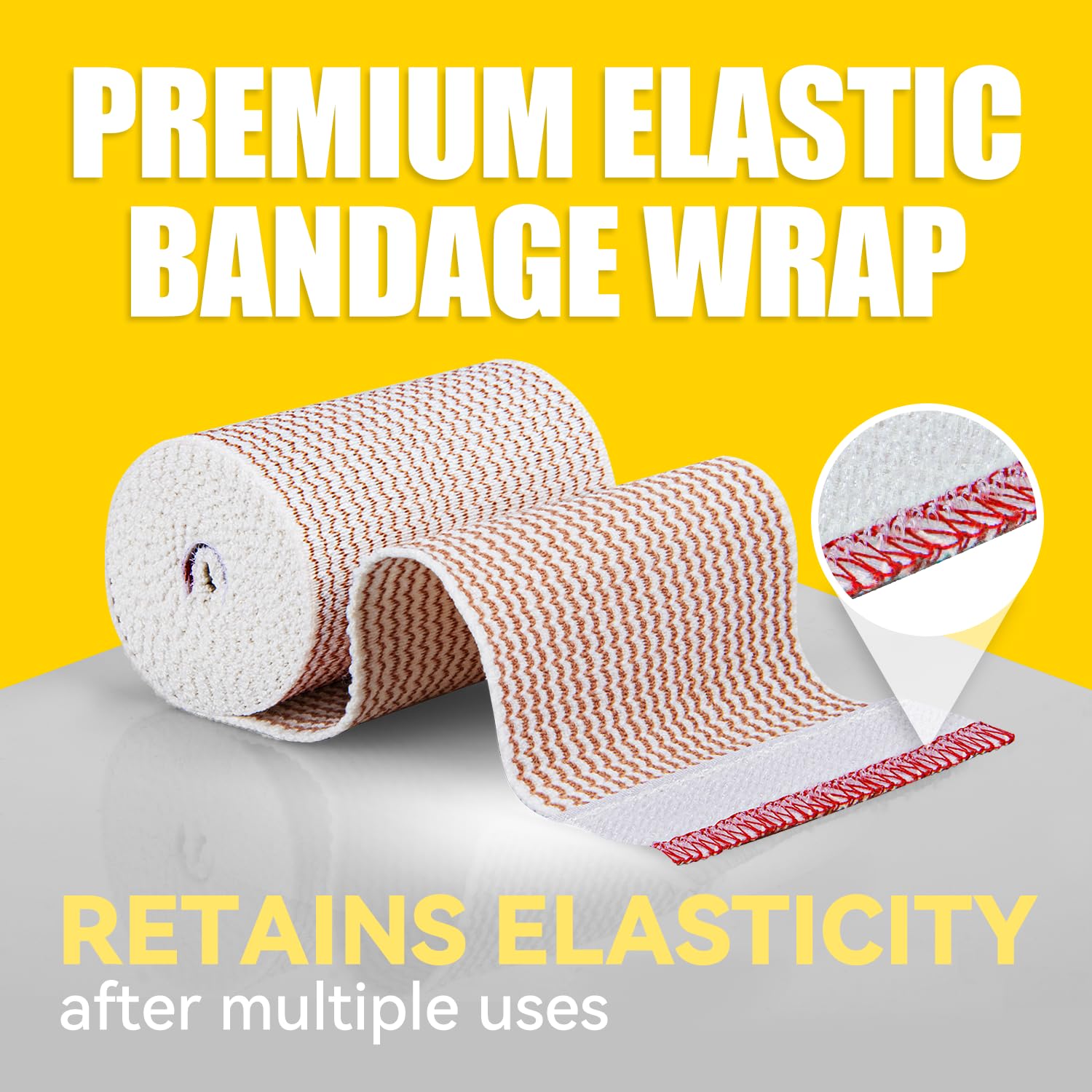 FRESINIDER Premium Elastic Bandage Wrap 3 Inch, 4 Pack, Hook and Loop — Amazon image 7