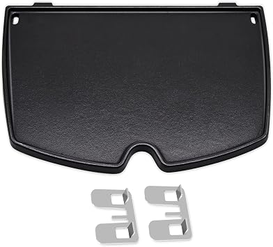 Criditpid 6558 Cast Iron Griddle for Weber Q1000 Q1200 Q1400 Q100 Q120 Q140 Series Gas Grills Accessories, Grill Parts Cooking Griddle Plate Replacement for Weber Q100, Q1000 Series, 12.6 x 8.6 inch