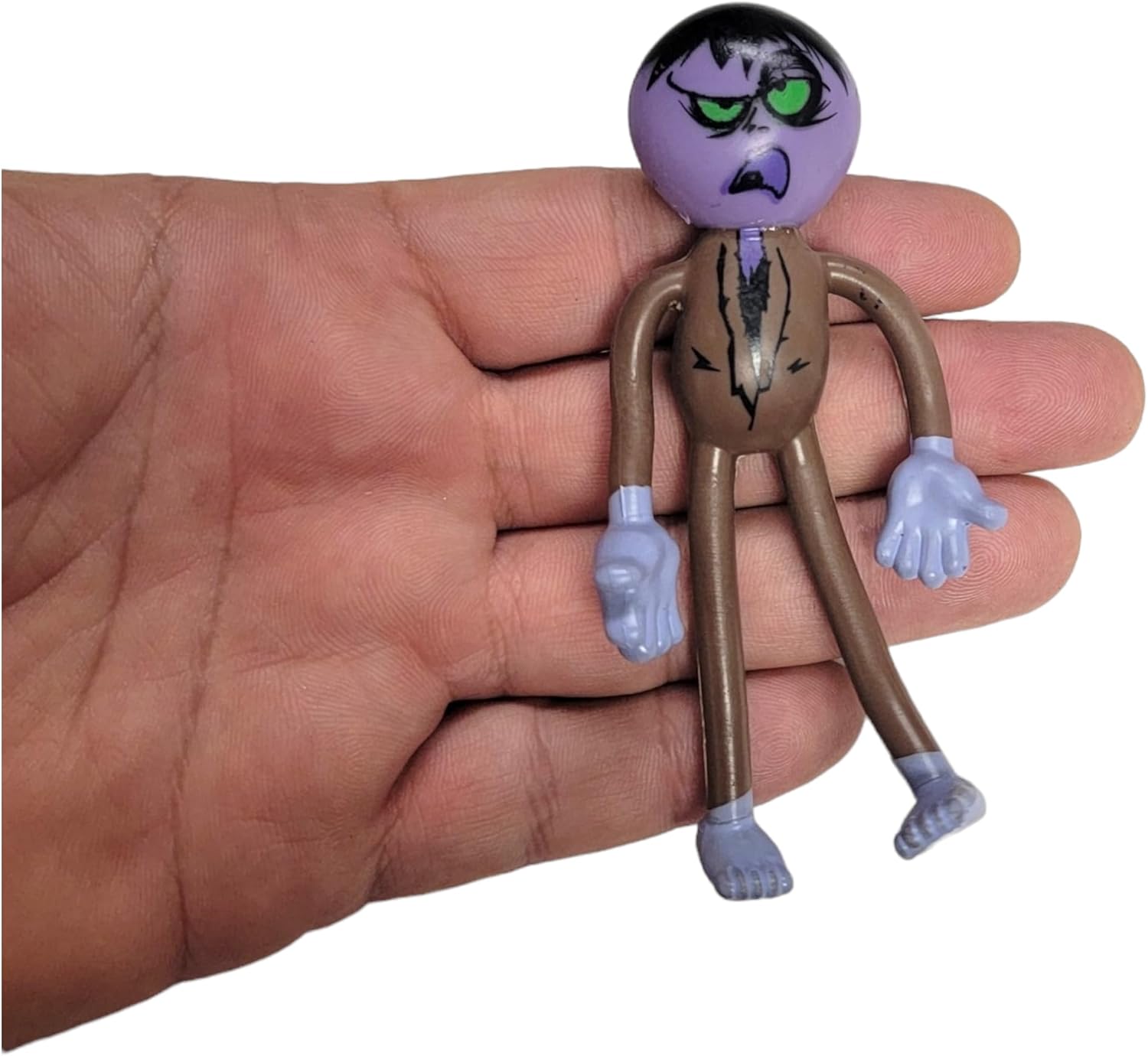 Zugar Land Bendable Colorful Zombi 3.75" Figure Toys (12 Pack) Flexible Rubber Figures Sensory Stress Relief Fidget Toys. Great Party Favor (Zombi)