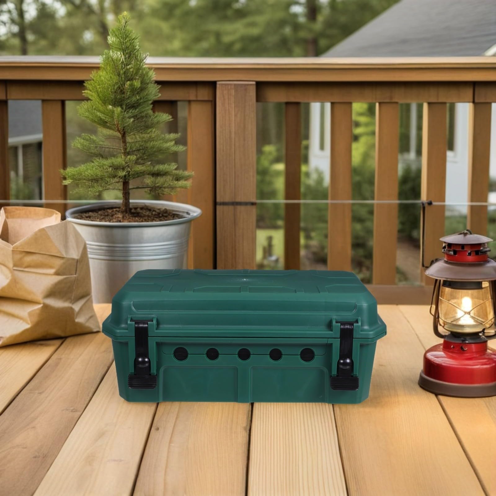 Caja de Conexiones Exterior Ip55 de Plástico, Verde, Gran Capacidad