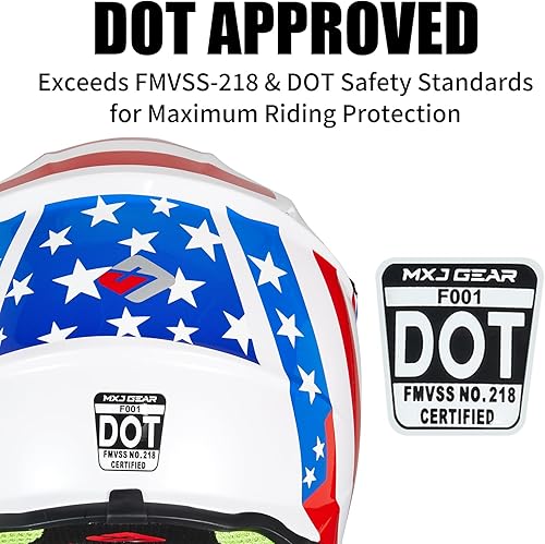 Miniatura 6 de Casco de Bicicleta de Tierra para Jóvenes Niños para Niños y Niñas, F001 Casco de Motocicleta de Cara Completa para Todoterreno ATV Conducción en