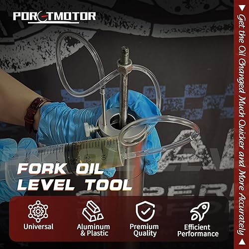 Miniatura 2 de Kit de herramientas de servicio de horquilla para motocicleta, juego de herramientas de mantenimiento de horquilla, herramienta de nivel de aceite