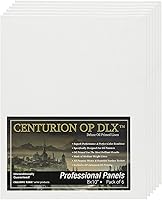 Vista 48 de Centurion Paquete de lienzo de lino imprimado al óleo profesional de lujo, incluye 48 paneles de lona de tamaño pequeño para artistas, estudiantes