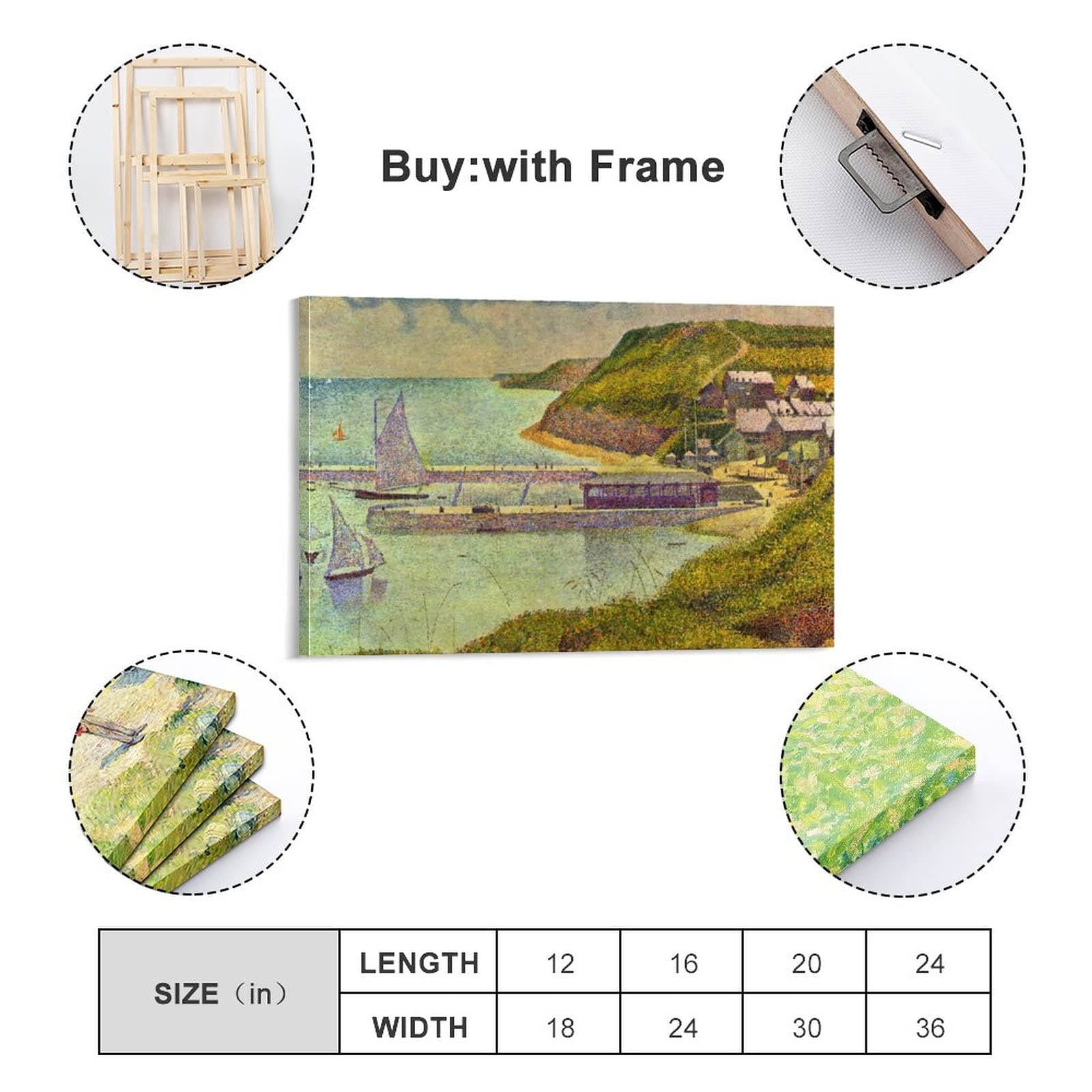 ジョルジュ・スーラ、ポール＝アン＝ベッサンの外港、満潮、希少な画集