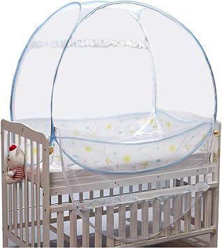 Amazon Co Jp 猫アウトを維持するためにクライミングアウトと安全性メッシュベビーベッドカバーから赤ちゃんを保つためにベビーベッドネッティングモスキート ベビーベビーベッドテント ベビー マタニティ