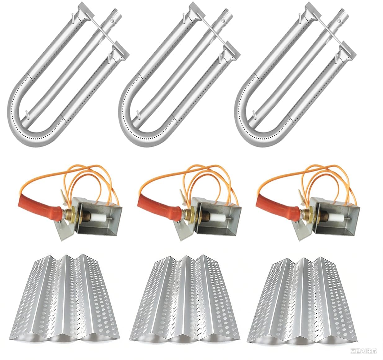 EBDB01 (3 unidades) de repuesto para quemador American Outdoor Grill 24NB, 24NG, 24NP, 24PC, 30NB, 30PC, 36NB, 36PC