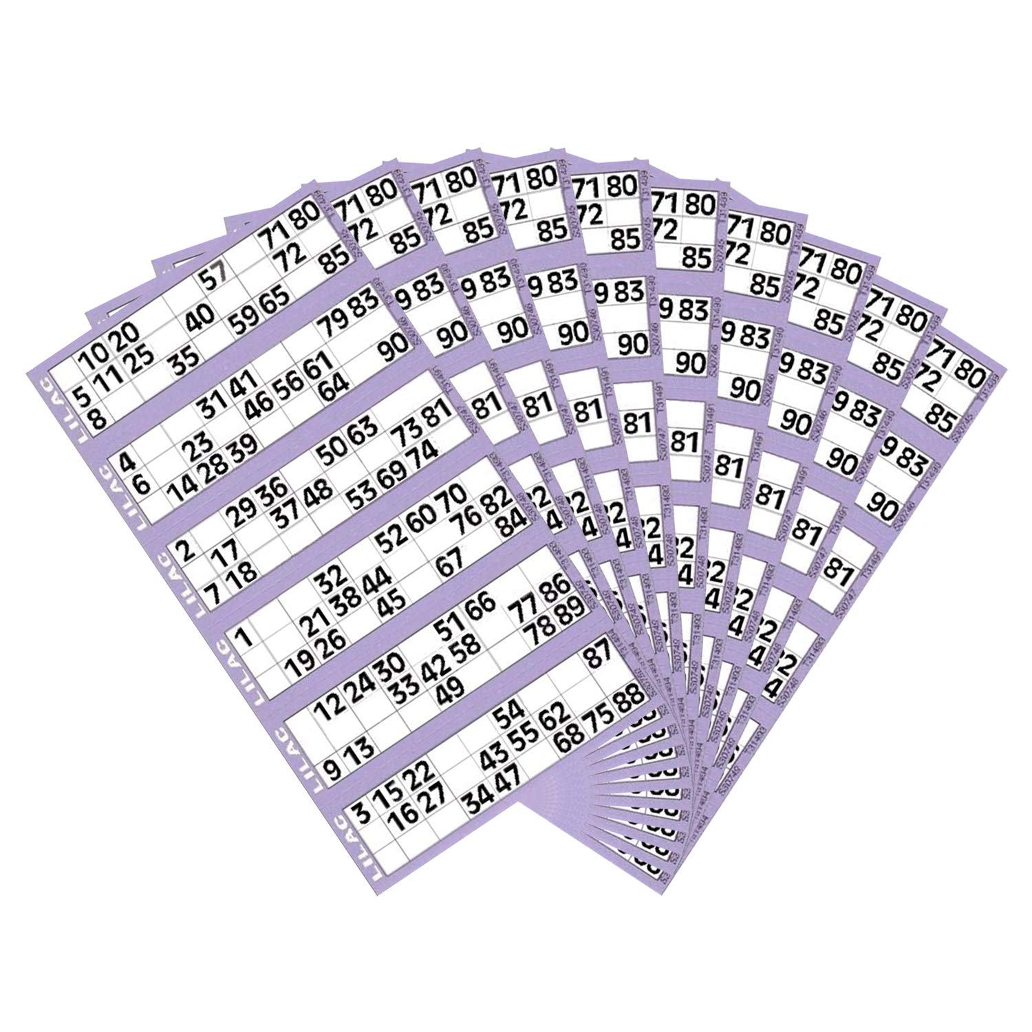 M1SS 10 x 480 Large Bingo Tickets Pads - 6 to View Bingo Flyers (Lilac)