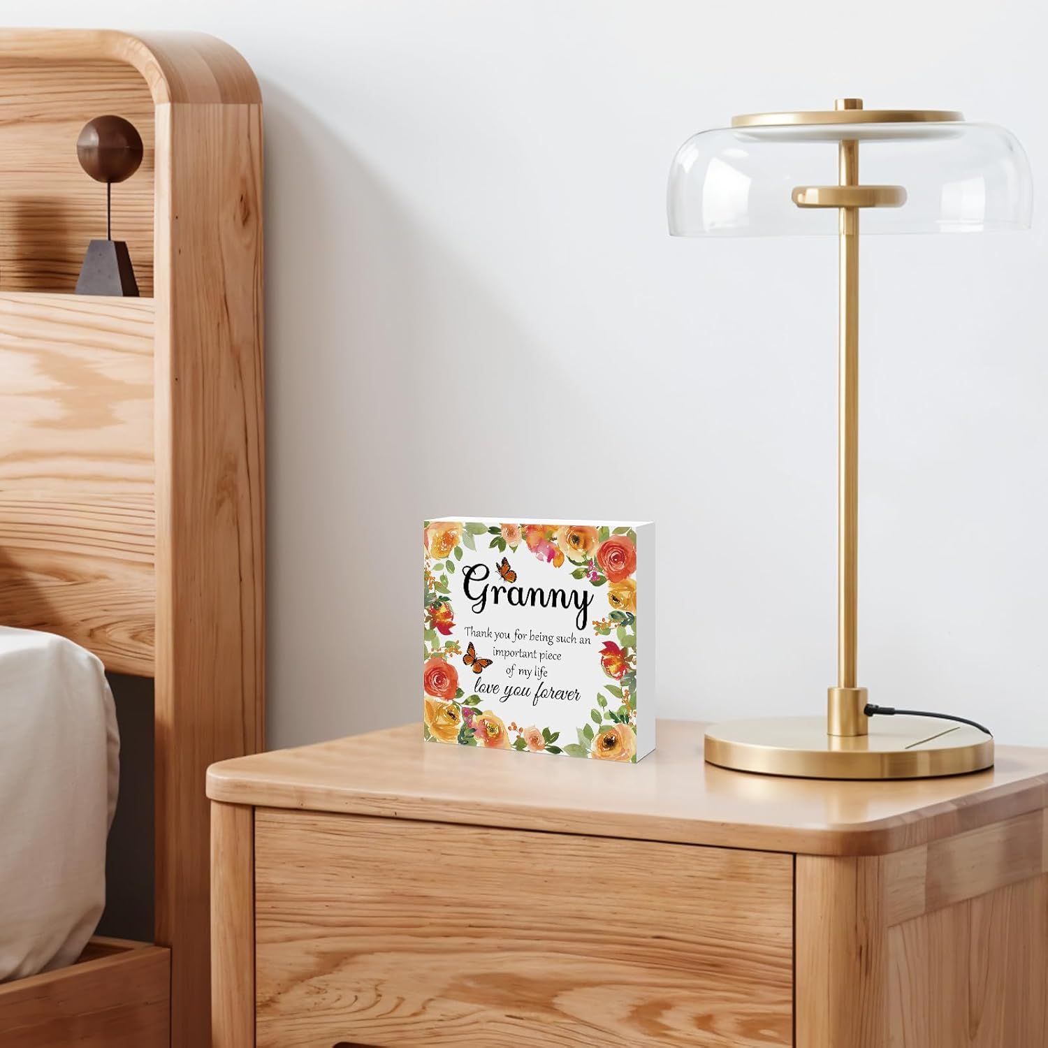 Gifts for Granny Birthday Gifts for Granny from Grandkids Engraved Wooden Block Sign Desk Table Decor Sign for Granny Thanksgiving Christmas Mothers Day Gifts for Granny Grandma - Image 6