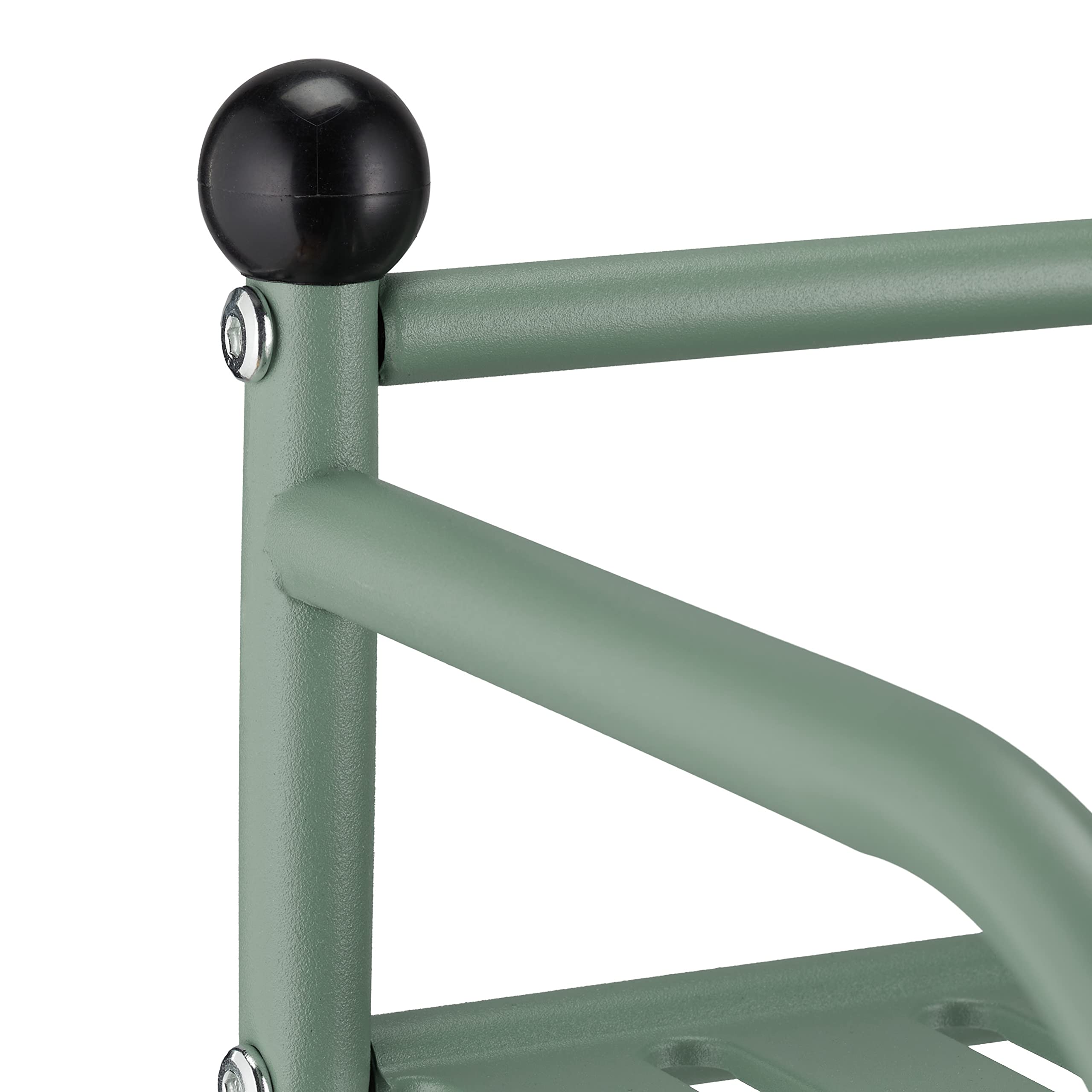 Relaxdays Scaffale in Metallo, HxLxP: 145 x 33 x 28 cm, Mobiletto Cucina e Bagno, 5 Ripiani, Mensole Multiuso, Verde