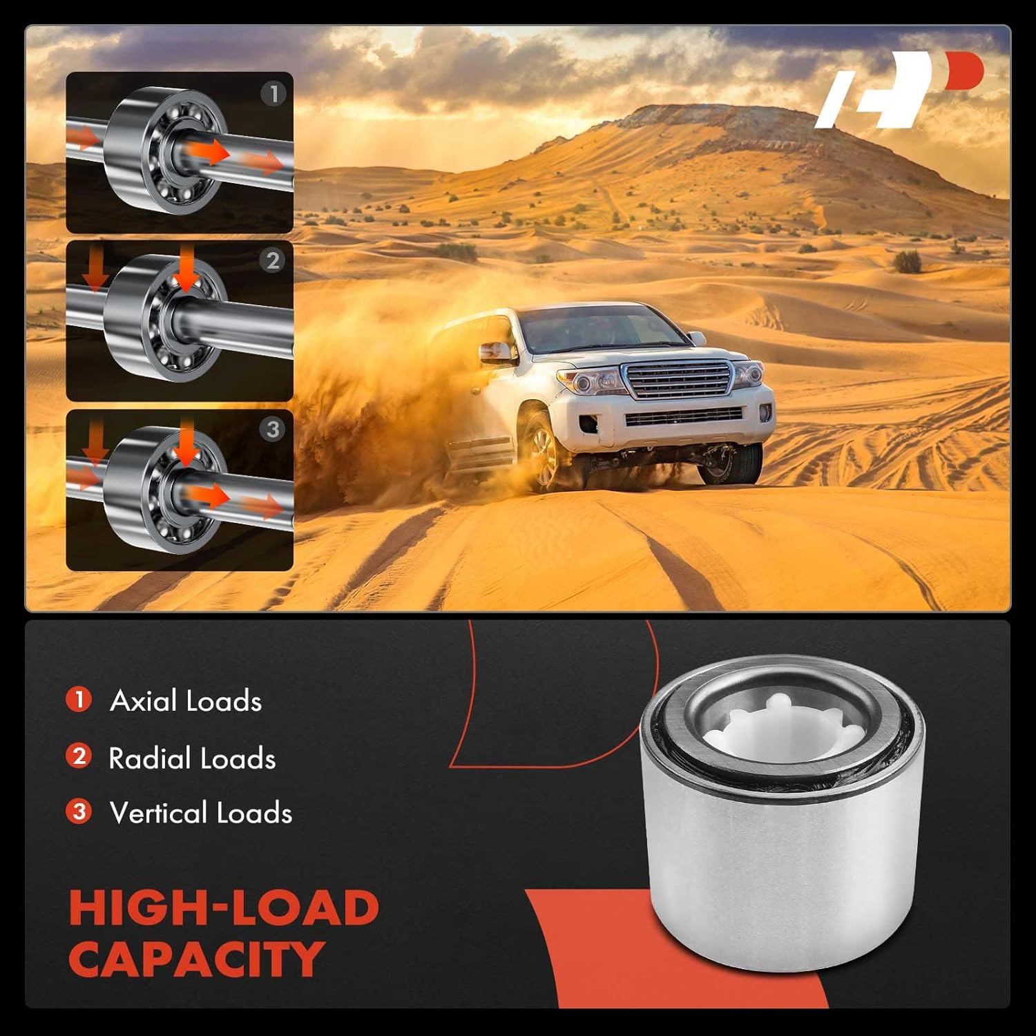 A-Premium Rear Wheel Bearings Compatible with Subaru Forester 1998-2008, Legacy 1990-1999, Impreza 1993-2007 & Saab 9-2X 2005-2006