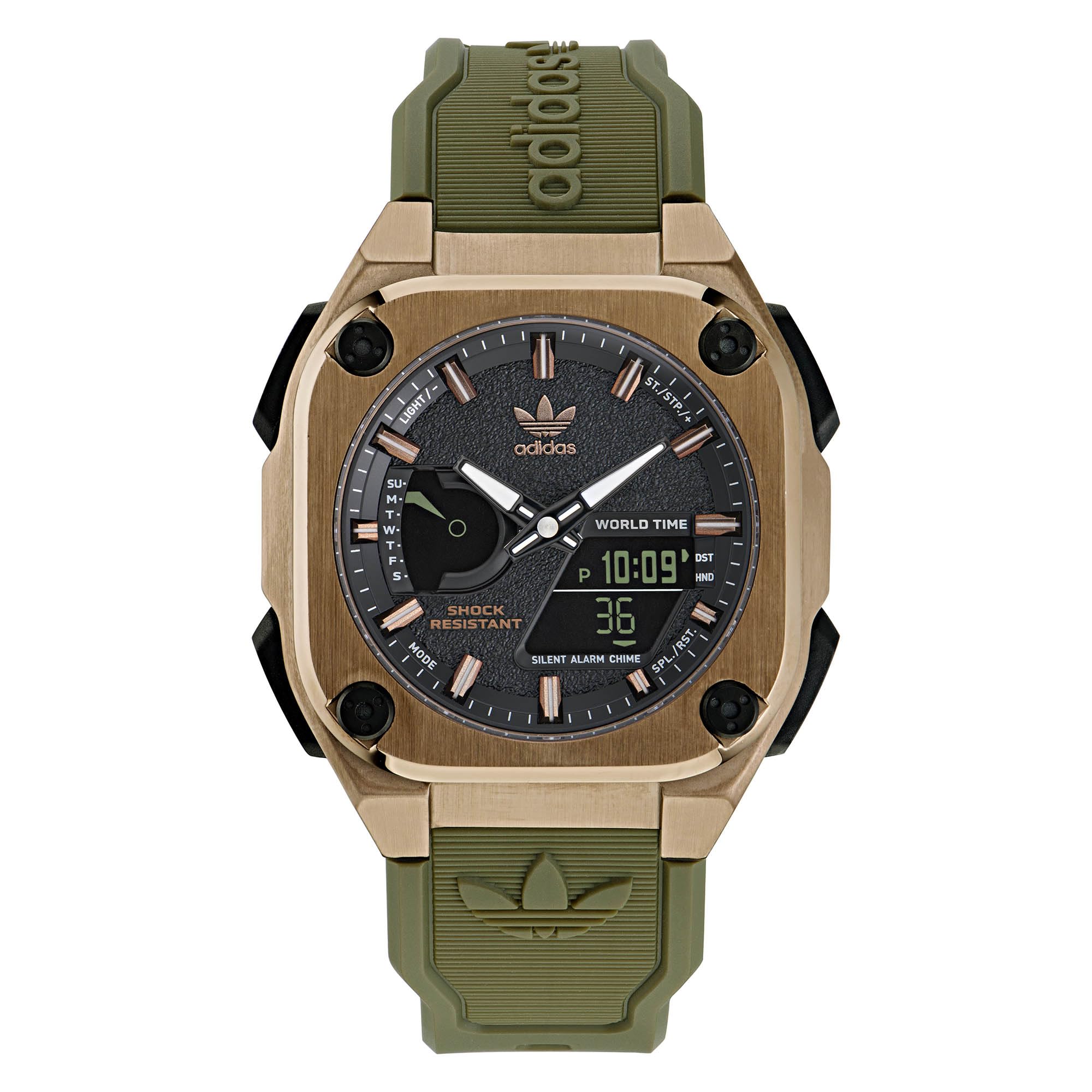 adidas Resin Originals Black Dial Unisex Analog-Digital Watch - Aofh23502, Band Color-Green (B0CJG28GV3) Amazon Price History, Amazon Price Tracker
