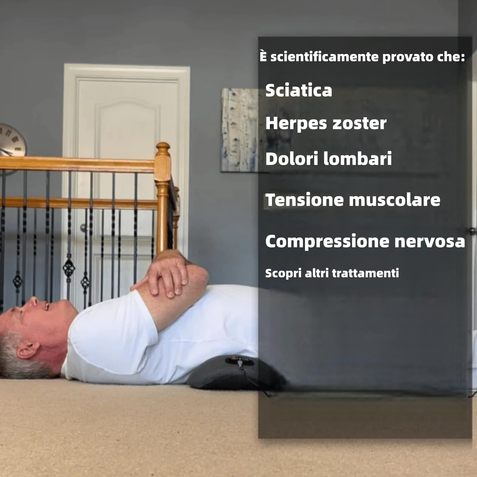 Dorsanova Schiena,Dorsanova Trazione Lombare,Massaggiatore per Schiena 3 in 1,Piccolo e Portatile con Vibrazione e Calore,15 Minuti al Giorno per Sollievo Rapido,Adatto a Tutte le Età