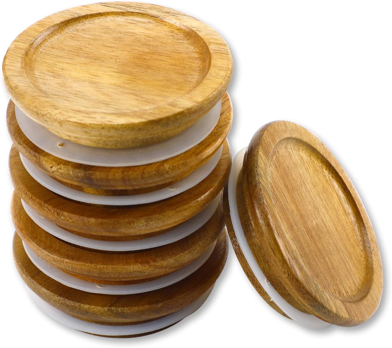 TIDTALEO 2pcs Bamboo Bowl Lid Ball Lids Bamboo Sealing Lid