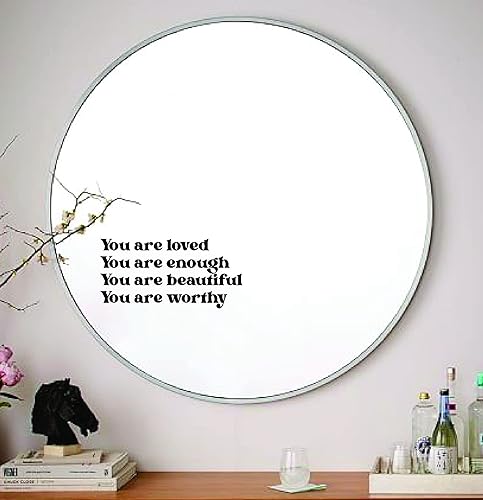 You Are Loved Enough Beautiful Worthy - Adhesivo de pared de vinilo para dormitorio, decoración del hogar, niñas, mujeres, hijas, adolescentes, cita