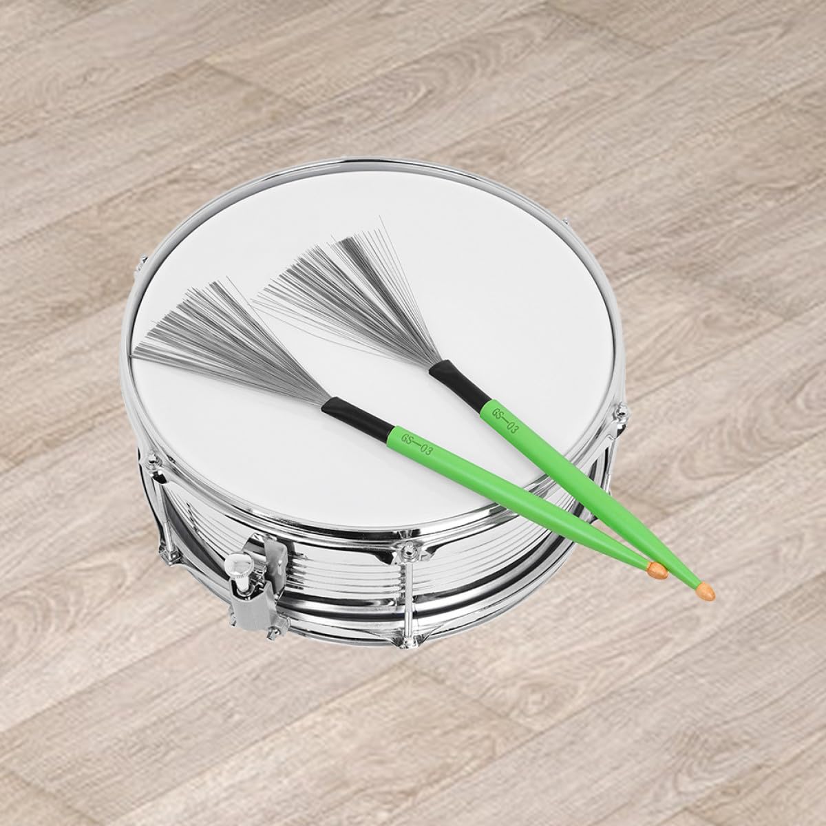 Zerodeko Cepillo Antideslizante Batería Jazz Carbono de Acero al de para y Arce, Mango Fácil de Llevar en Adecuado para Música de Percusión Rítmica Cajas y Cajones