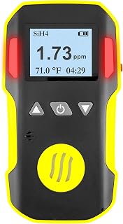 Detector de Gas Silano | Certificado de Calibración UE | Recargable por USB | Alarmas Sonoras, Visuales y por Vibración | Rango 0-10 ppm SiH4 |