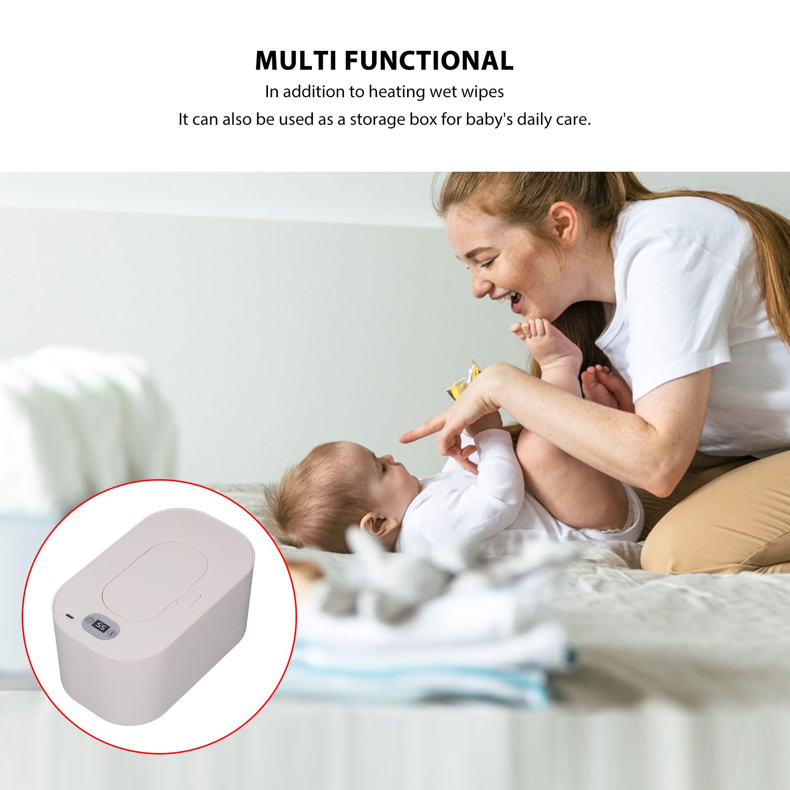 Effrayage de bébé plus chaud, chauffage à température constante distributeur de lingette humide chauffage portable alimenté par USB pour les nouveau-nés du matériau en