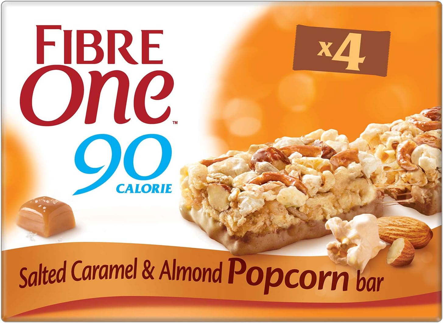 Fibre One Salted Caramel & Almond Popcorn Bars 4 x 21g