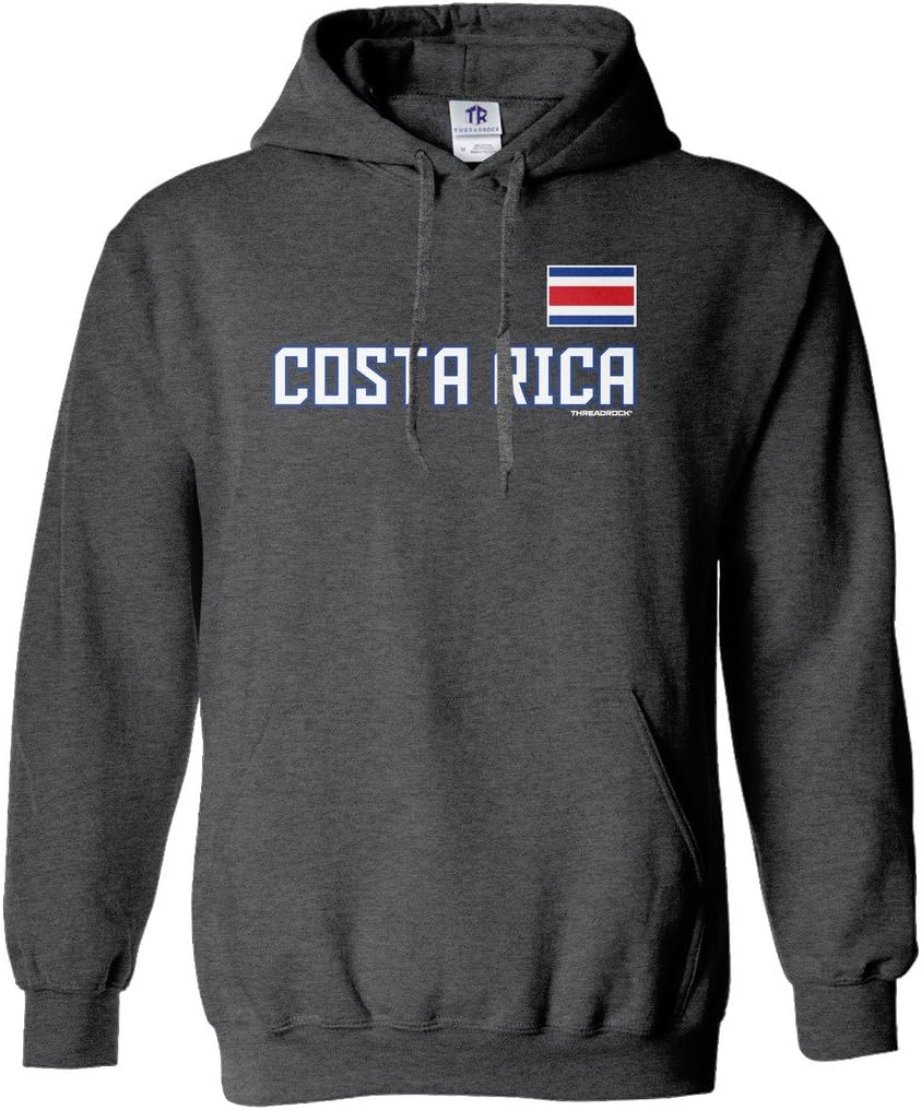 Threadrock Women's Costa Rica National Pride Hoodie Sweatshirt