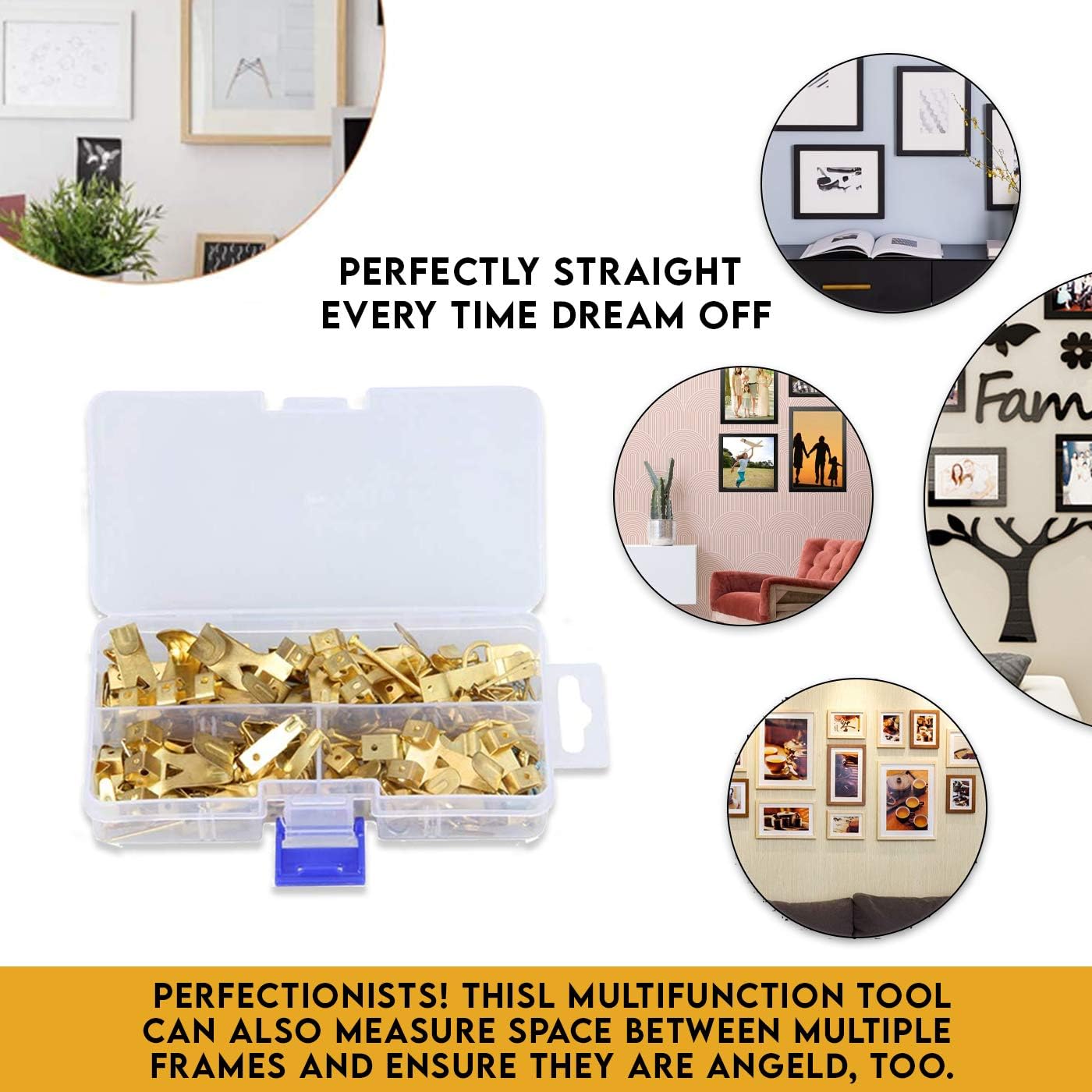 Picture Hanging Tool with Level, Picture Hanging Kit, Picture Frame